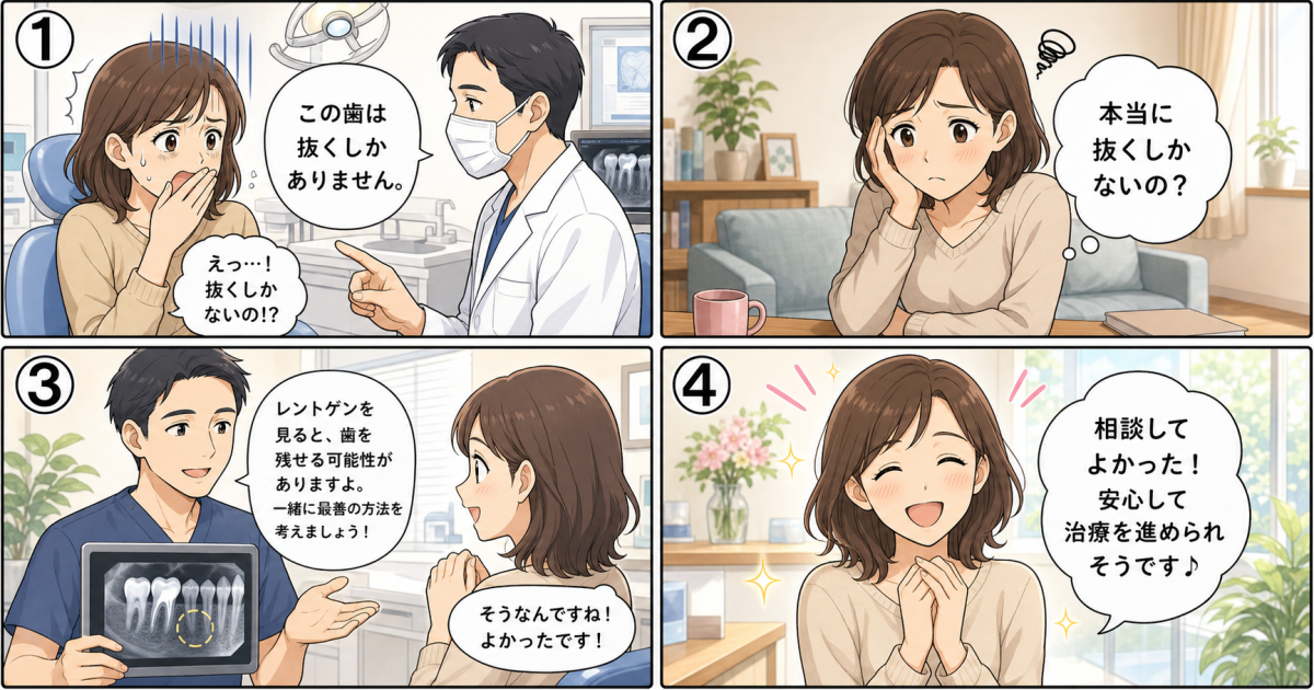 「抜くしかない」と言われた歯、セカンドオピニオンで残せる可能性